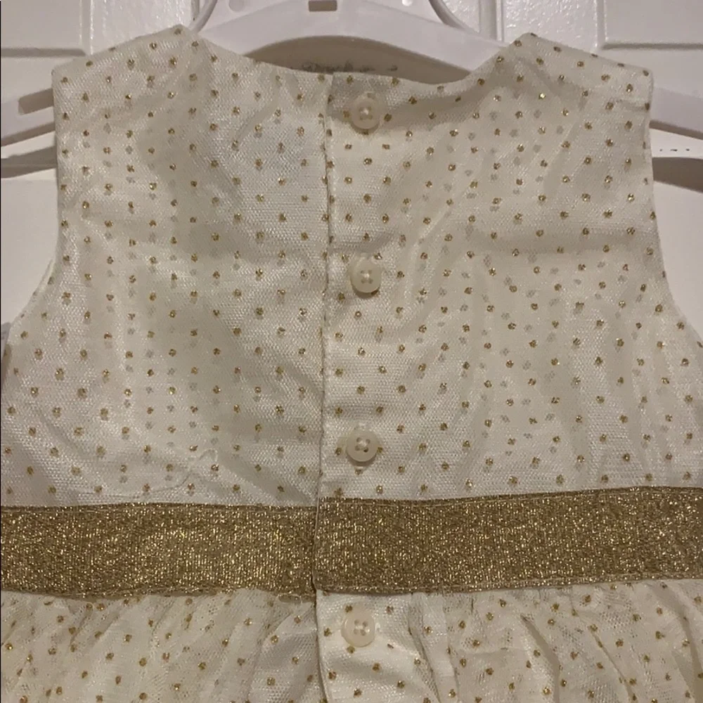 New Carter’s Creme and‎ Gold Tulle Dress - Size 6M